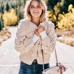 Chicwish Cream Textured Cardigan